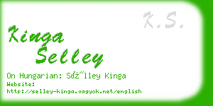 kinga selley business card